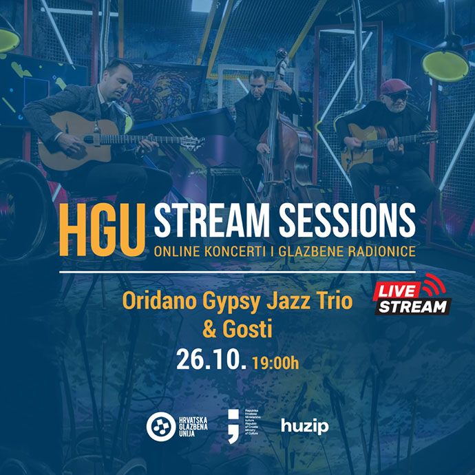 HGU stream sessions - 26.10.2022.: Oridano Gypsy Jazz Trio & Gosti