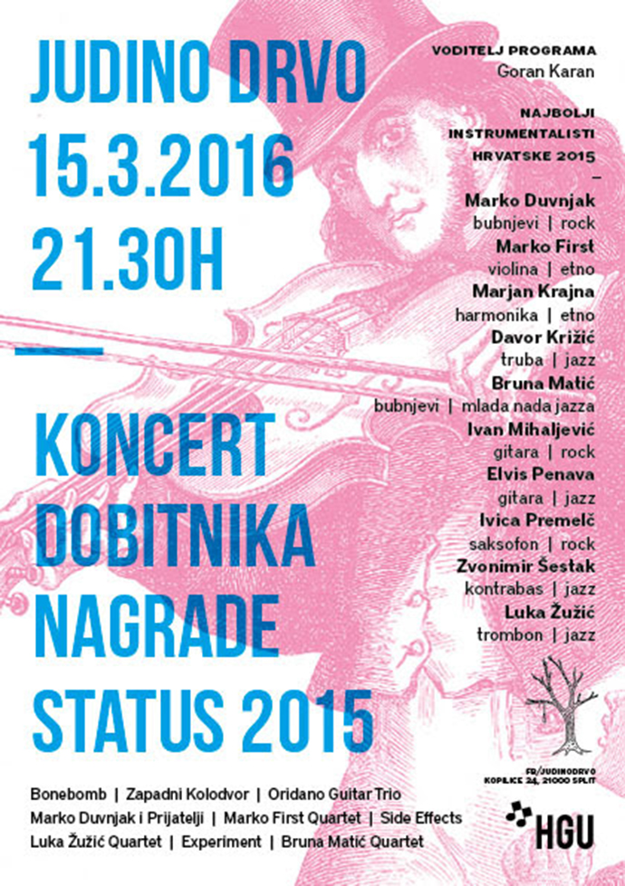 Koncert dobitnika Nagrade Status 2015. u Splitu