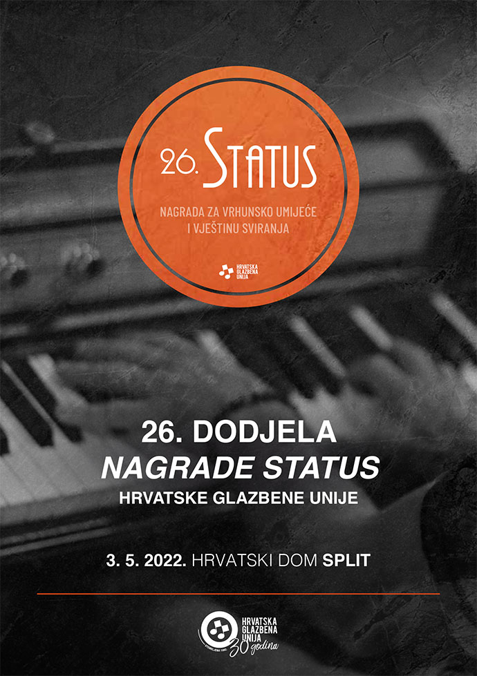 Nagrada Status 2022. - Split, Hrvatski dom, 3.5.2022. u 20h