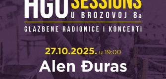 HGU Sessions u Brozovoj 8a, 27.10.2025. video premijera: Alen Đuras