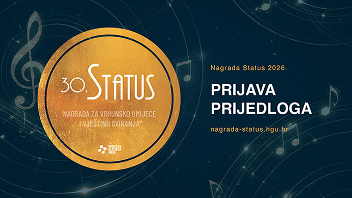 Otvorene prijave za jubilarnu 30. Nagradu Status 2026.
