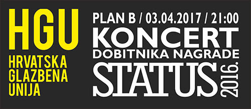 Snimka koncerta dobitnika Nagrade Status 2016.