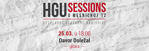 HGU SESSIONS: 25.3.2019. Davor Doležal, jazz gitara - besplatna glazbena radionica